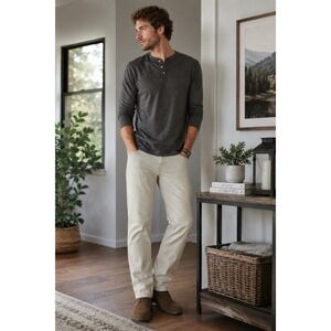 BKE Jake Straight Mens Khaki Jeans Size 30R Beige Stretch Cotton Casual Pants
